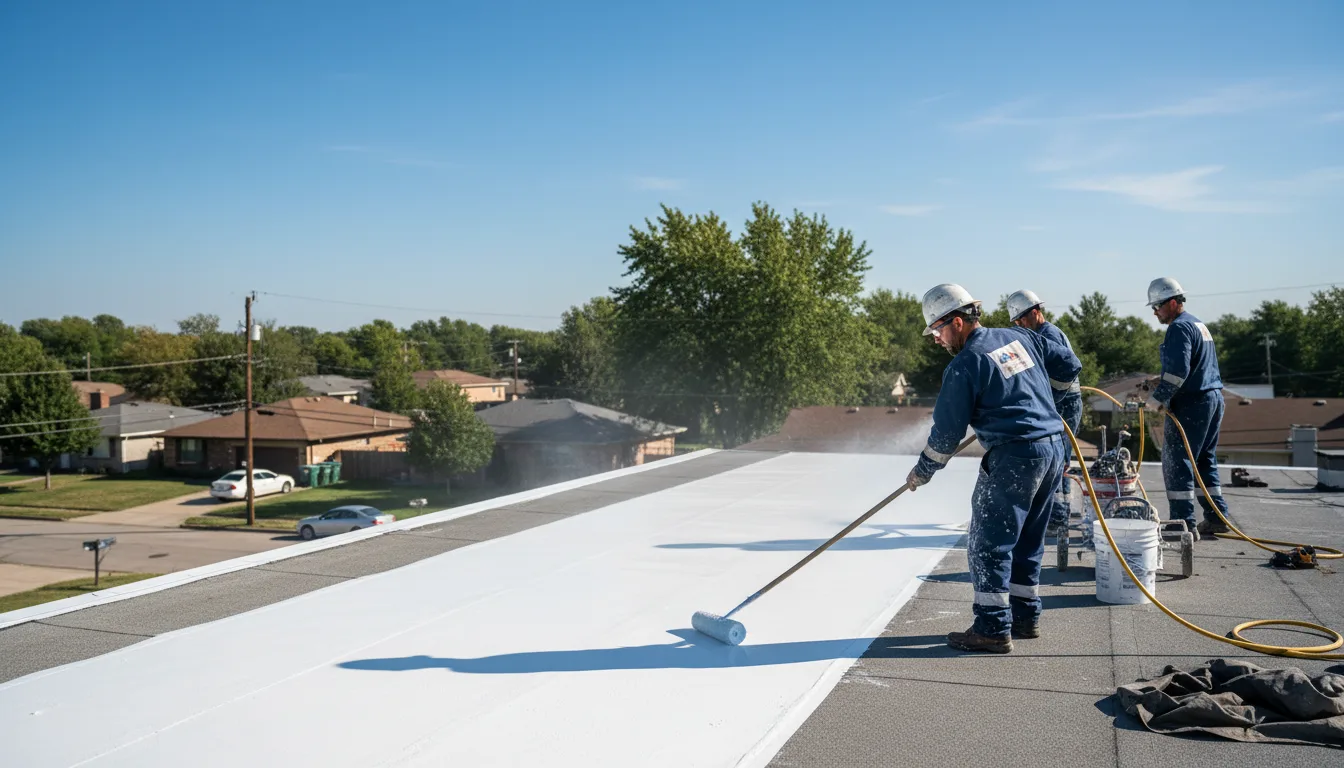 Commercial roof coating in Thayer, IA near me